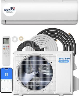 12000 BTU Mini Split Ac/Heating System, 22 SEER2 115V, Cools Rooms up to 750 Sq.