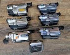 Sony Digital8 HI8 8mm MiniDV Lot of 7 Camcorders For Parts/Repair All Power On