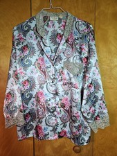 Vintage Victoria Secret Gold Label Floral Oversized Pajama Top, Sz. M