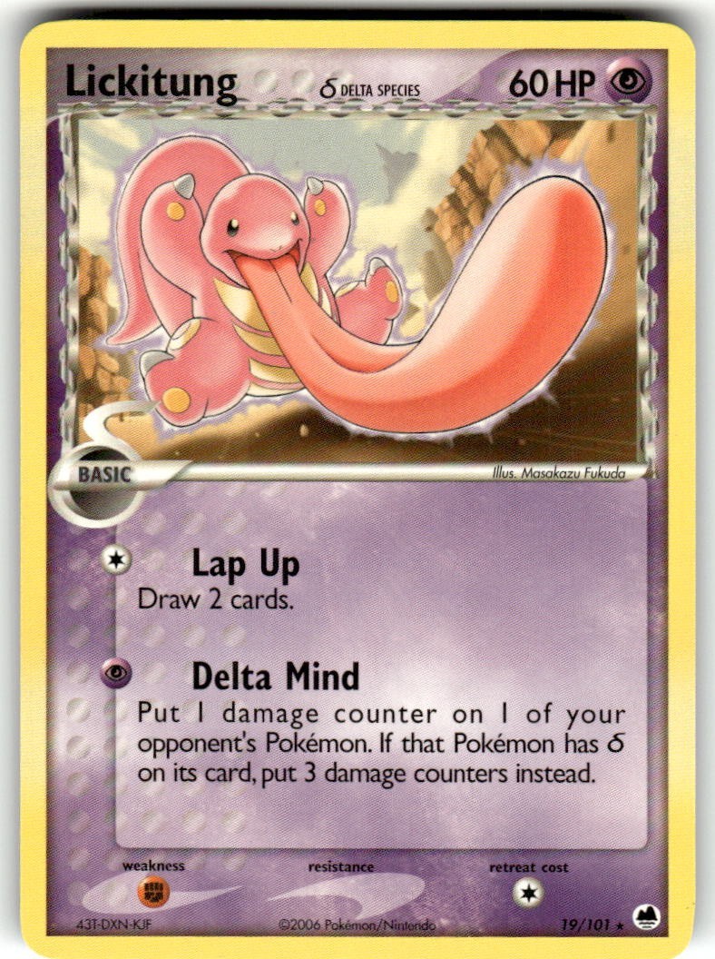 Pokemon Card Dragon Frontiers Lickitung 19/101 Rare