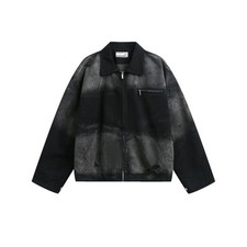 American Retro Loose Wash Distressed Jacket Coat