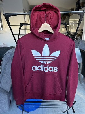 Jungen Adidas Originals Adicolor Classics Trefoil burgunderfarben Hoodie Größe 12-13 Jahre