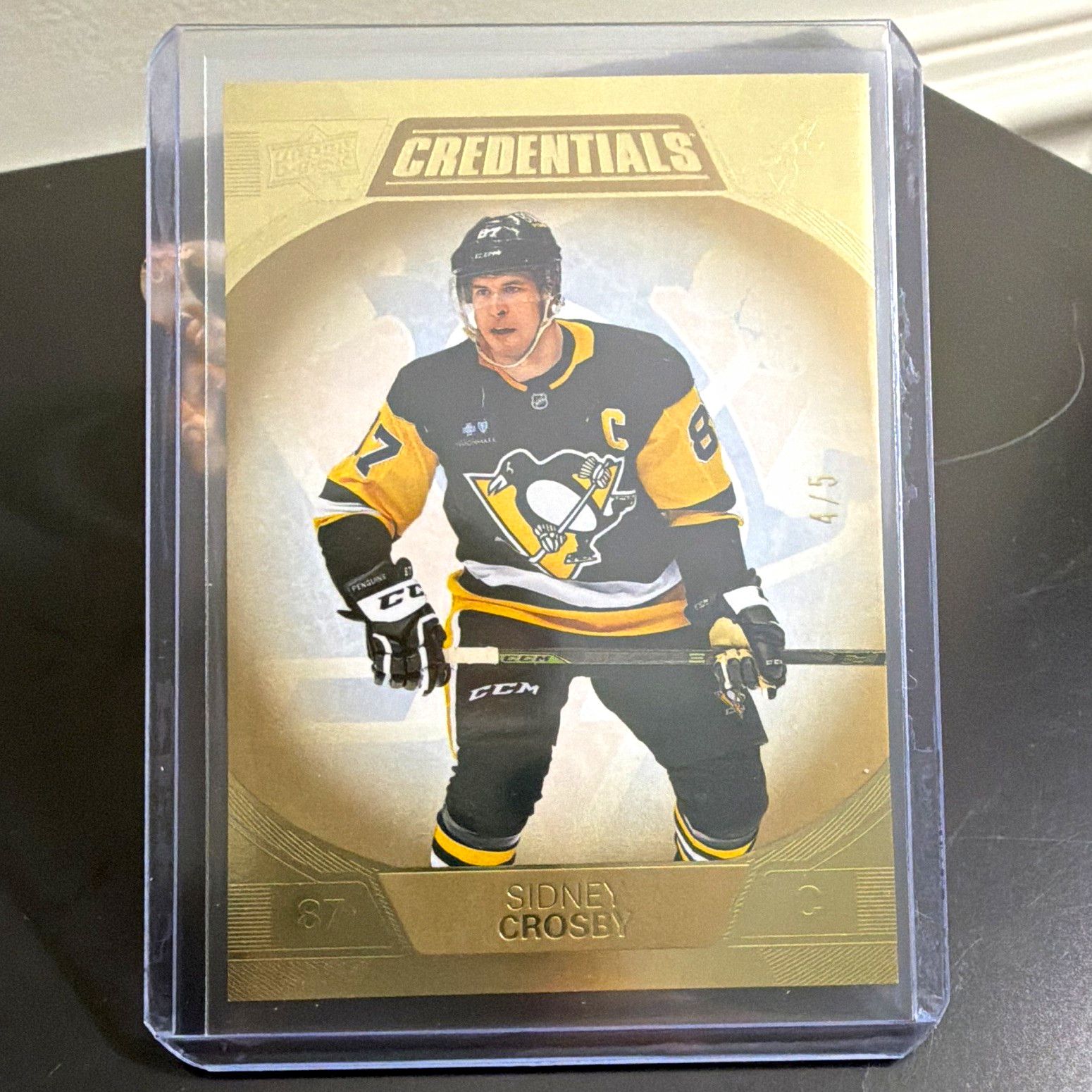 Upper Deck 2022-23 Credentials Sidney Crosby Penguins #66 Serial Numbered 4/5