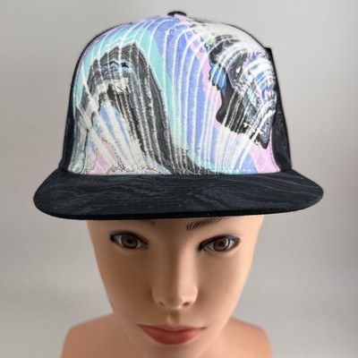 Dom Chi Designs Custom SnapBack Trucker Hat Cap Marble-Dipped Wearable Art
