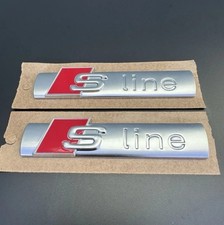 2x Original Audi S-Line Emblem Schriftzug Aufkleber Zeichen 8N0853601A