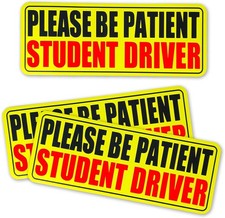 New Driver Stickers 3-pack , Magnetic Reflective New Driver Bumper Stickers