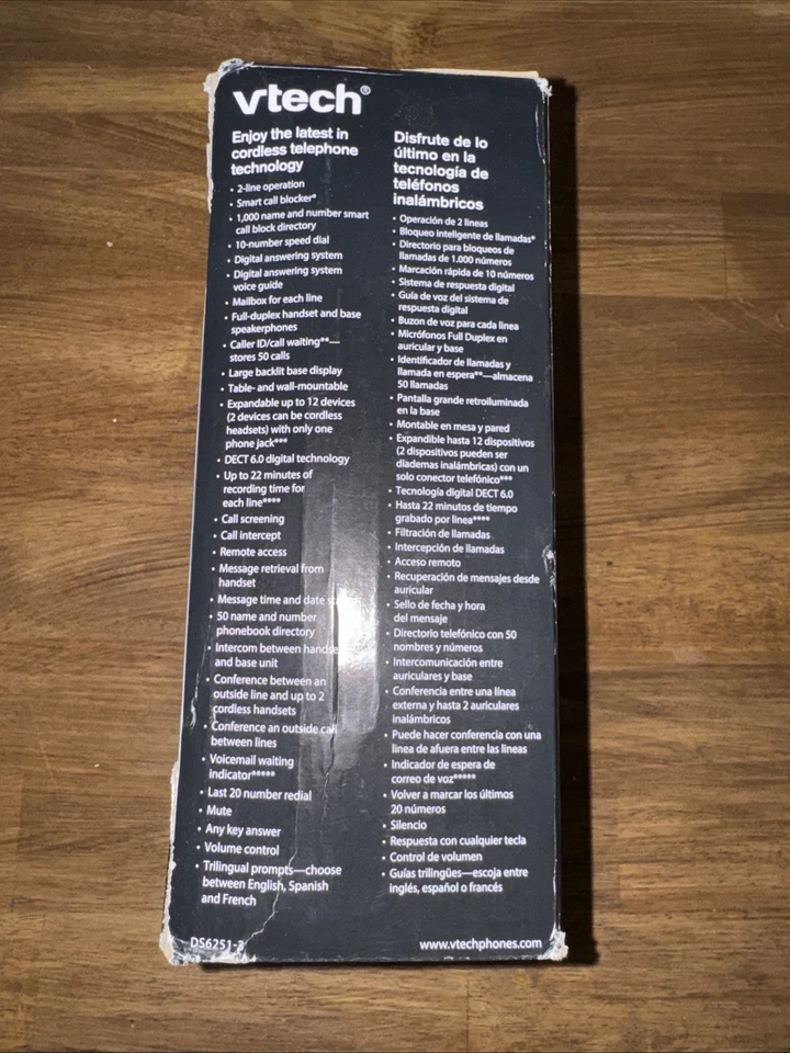 Беспроводной телефон VTech DS6251-3 DECT 6.0 3 трубки совместимость со слуховым аппаратом - Изображение 2 из 4