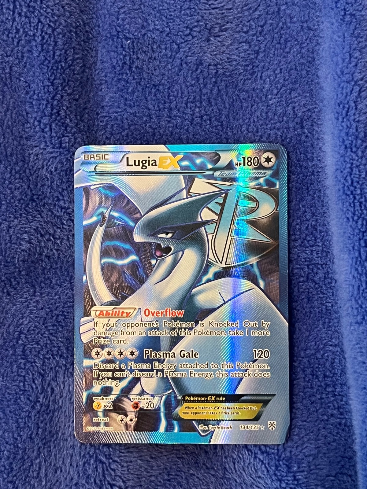 Near Mint/Mint 2013 Pokemon Plasma Storm Lugia EX #134