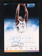 2013-14 Panini Intrigue Slam Ink Platinum 1/1 Andrew Nicholson #46 Auto 2d0