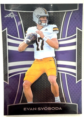 2025 Leaf Metal Football Purple Evan Svoboda #B-60 Los Angeles Chargers