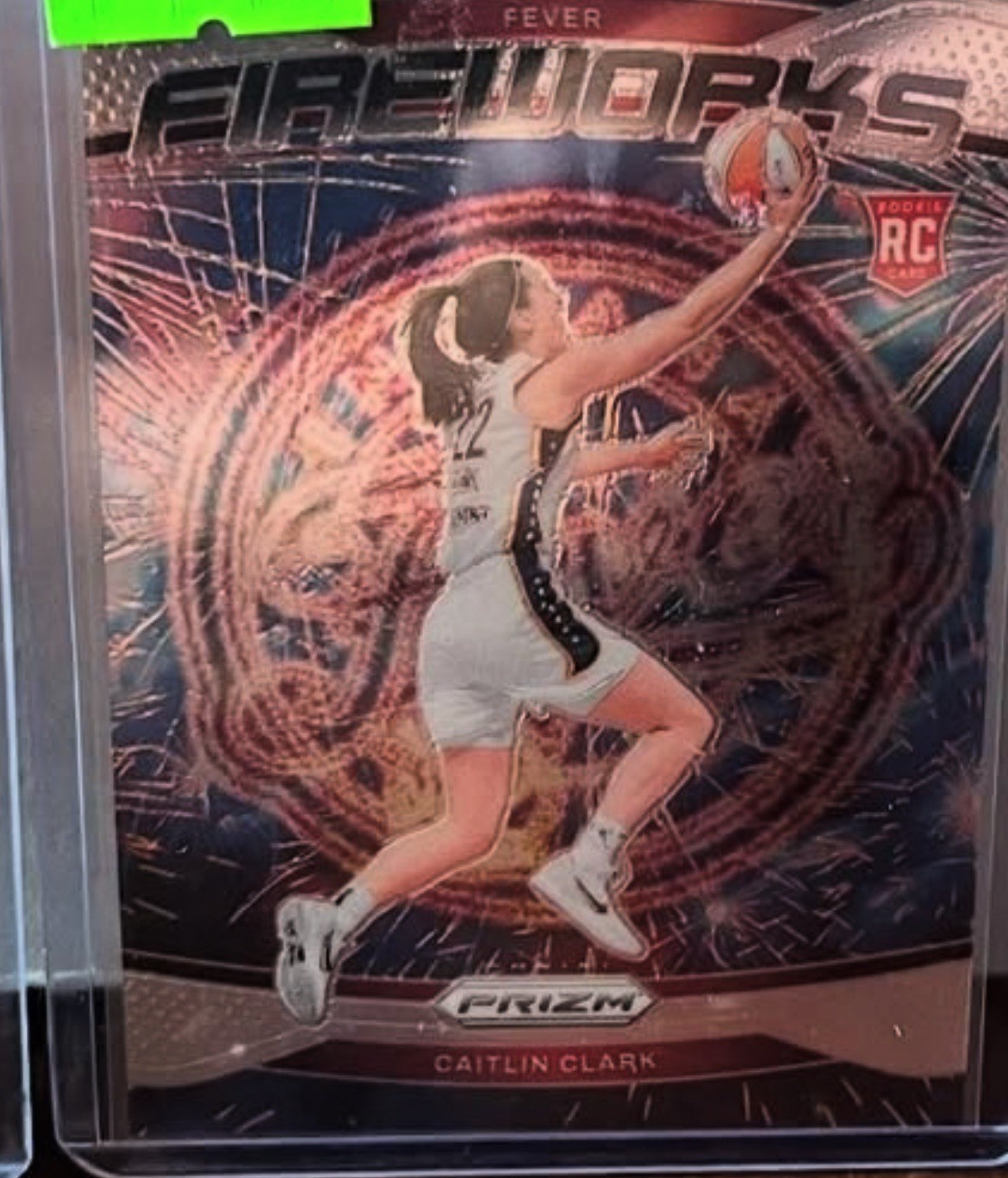 Caitlin Clark 2024 Panini Prizm WNBA 13 Fireworks Rookie RC (A)