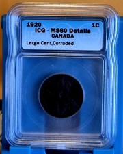 1920 CANADA IGC Graded MS60 Canadian 1 CENT, Cent