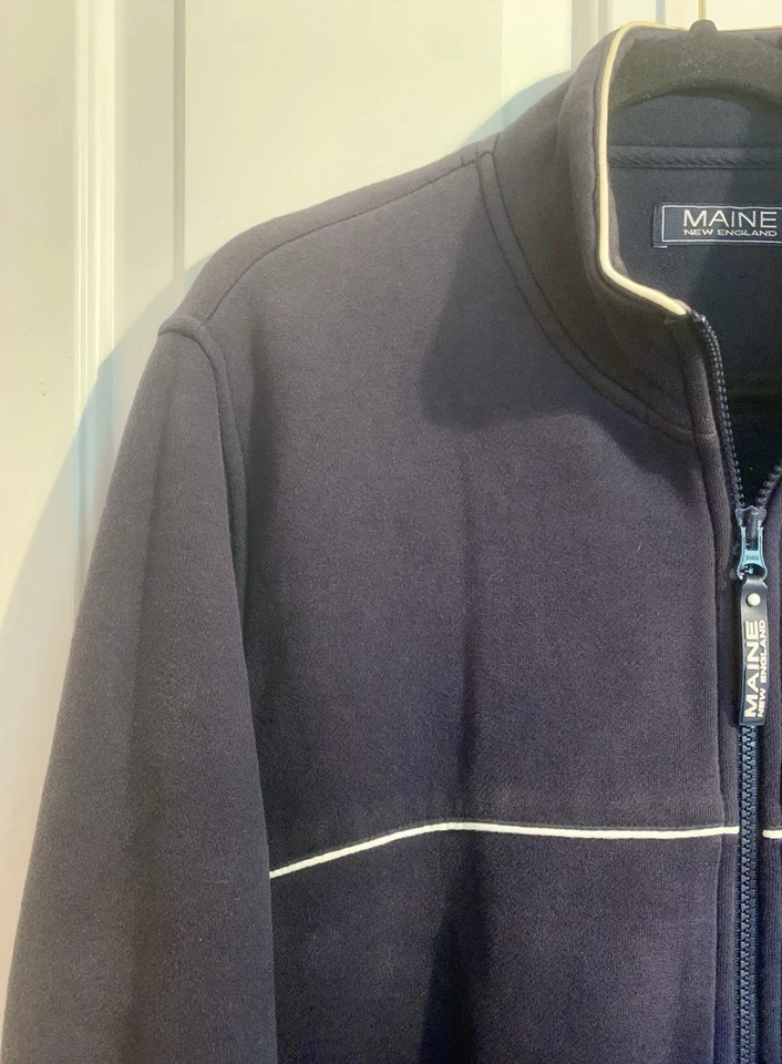 Maine New England Women’s Navy Full Zip Long Sleeve Zip Up Jumper Size 16 - Image 4 of 4