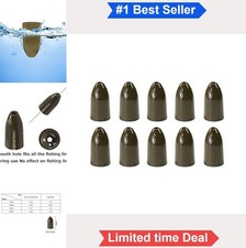Tungsten Fishing Weight 10 Pack 1/8 oz 97 Percent Pure Bullet Sinker Bass