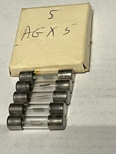 AGX-5 FUSE BUSSMAN, 125 VOLT, 5/LOT, NEW