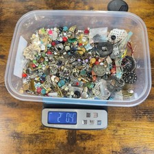 Craft Beading Jewelry Lot Mixed Costume Pieces DIY Upcycle Repair 2.04 lbs Total