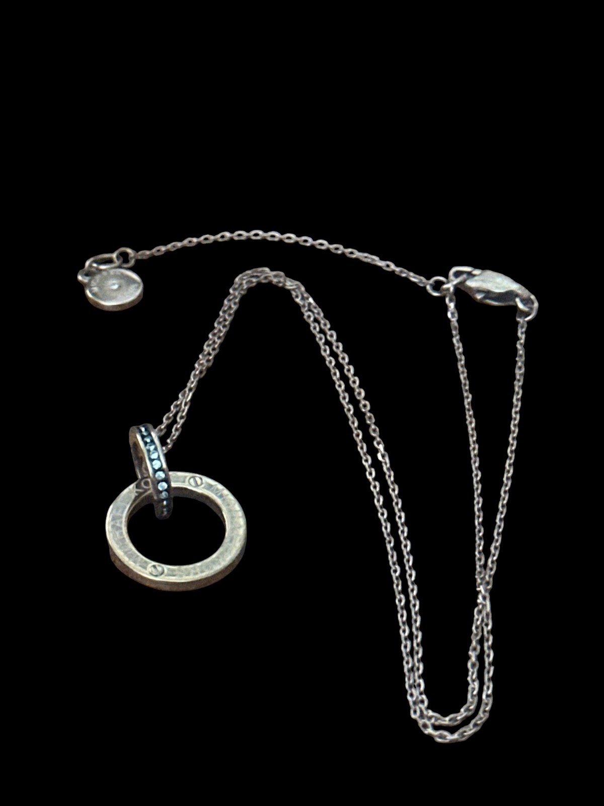 Michael Kors Double Interlocking ring Necklace- r… - image 1