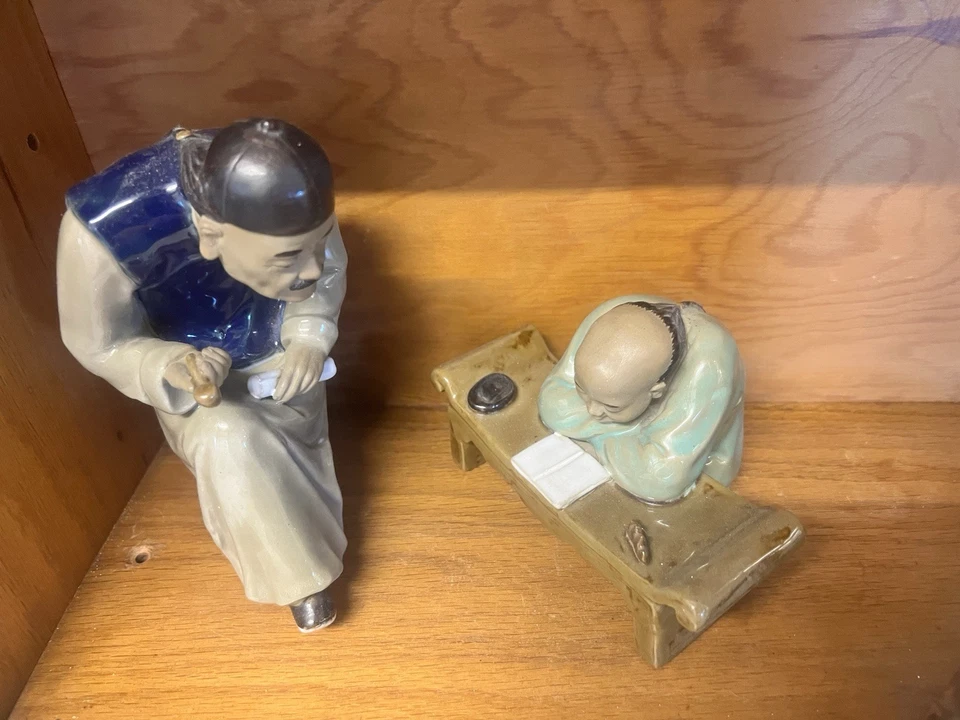 Vintage China Shiwan Art Ceramic - Teacher and pupil - Image 3 of 4