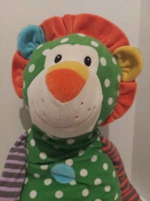 Sams Club Lion Cat Large Plush Stuffed Animal Green Polka Dot
