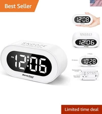 Small LED Digital Alarm Clock with Snooze, Simple to Operate, Full Range Brig...