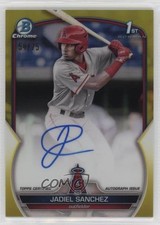 2023 Bowman Chrome Prospect Yellow Refractor 54/75 Jadiel Sanchez Auto 0q21