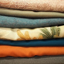 Bulk Vintage Japanese Silk Kimono Fabric   Craft Material   Lot of 7   AS IS