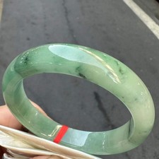Certified Natural Grade AAA Ice Green Burmese Jade jadeite bracelet bangle 58MM