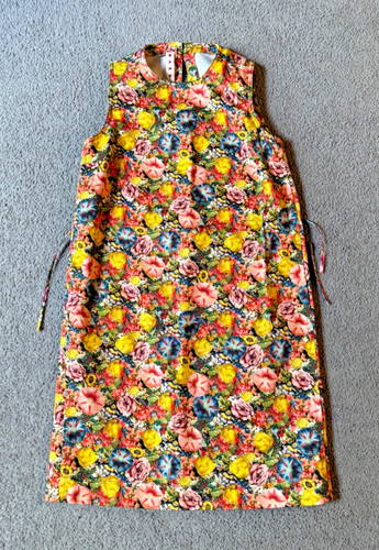 Marni Sleeveless Ellebore Drill Acid Floral Print Dress - Made in Italy - 44