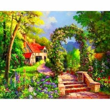 Paint By Numbers Adults kids Mountain Road Lands DIY Painting Kit 40x50CM Canvas
