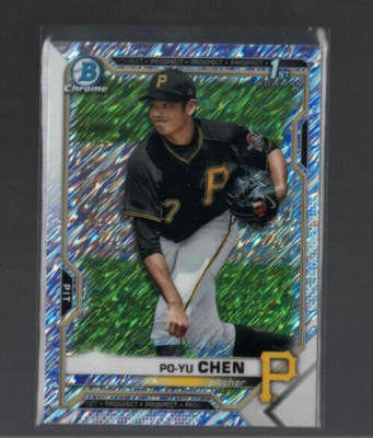 Po-Yu Chen 2021 Bowman Chrome 1st #BCP-223 Shimmer Pirates