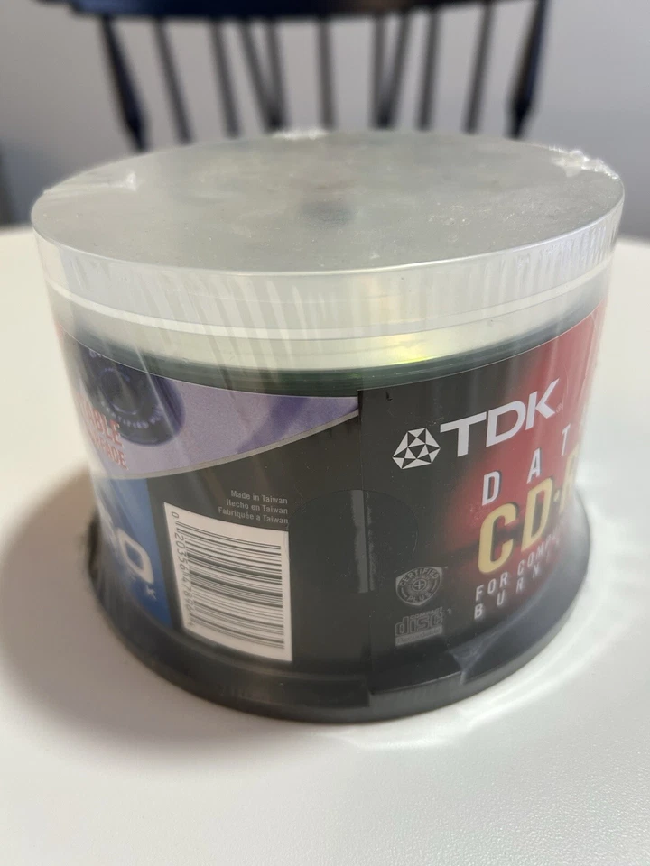 TDK Data CD-R 50-Pack Spindle – Sealed, Made in Taiwan, For Computer Burning - Image 2 of 2