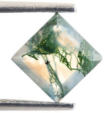 Natural Moss Agate Faceted Cut Square Shape 7X7mm Wholesale Gemstone 1.20 Ct