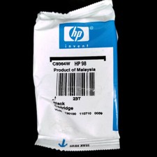 Genuine HP 98 Black Ink Cartridge C9364W Factory Sealed - No Box