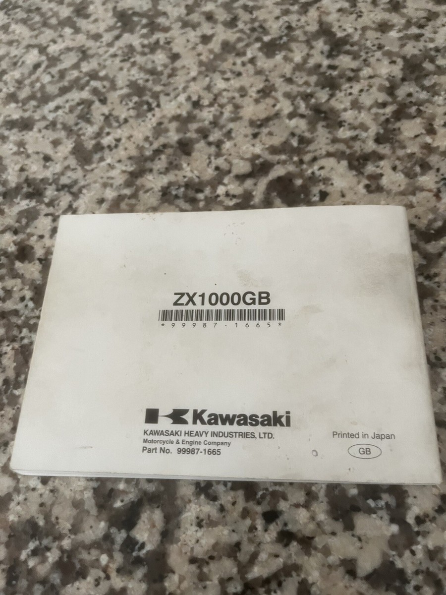 KAWASAKI NINJA 1000 ZX1000GB Owner's Manual, 99987-1665 | eBay