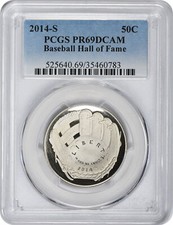 2014-S Hall of Fame Baseball Commemorative Half PR69DCAM PCGS
