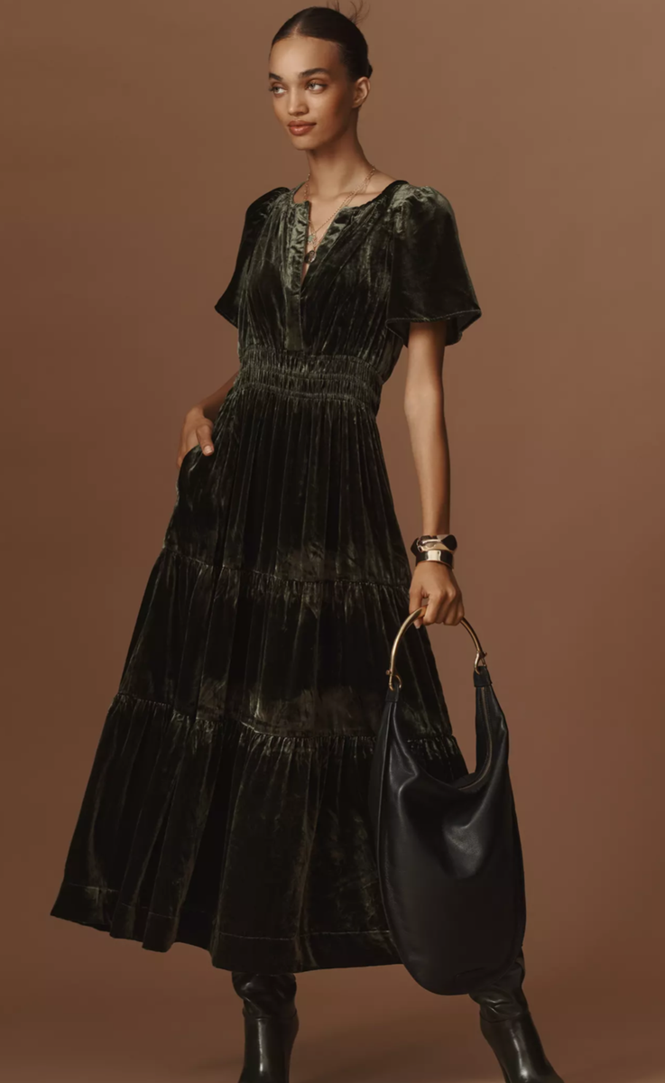 Anthropologie The Somerset Maxi Dress: Velvet Edition Color DARK GREEN | eBay Anthropologie The Somerset Maxi Dress: Velvet Edition Color DARK GREEN | eBay
