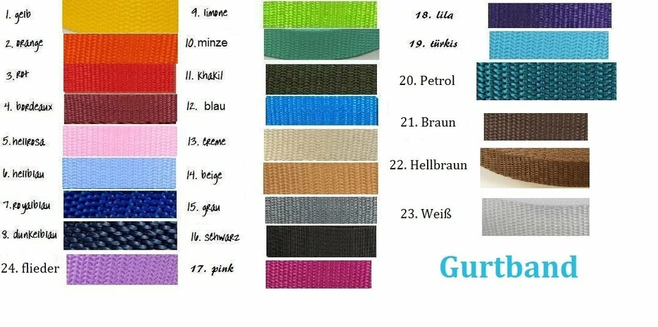 Hundehalsband nach Maß Wunsch mit Namen Telefonnummer Halsband Bestickt Name - Bild 2 von 4