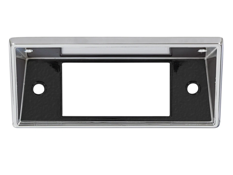 Camioneta pickup F250 F350 1968-72 placa frontal de radio cromada negra nueva Foto 2 de 4