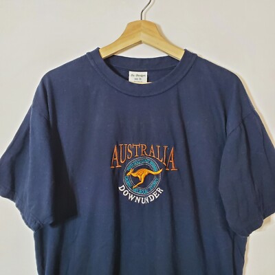 OZ Designs Men's T-Shirt Australia Downunder Size L XL Short