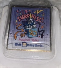 NEW-SEALED! Vintage “Surprise! 20 Magical Years” Walt Disney World Metal Pin
