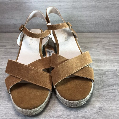 FatFace brown leather wedge sandals summer UK 8 EU 42 womens Brand New - Picture 8 of 10