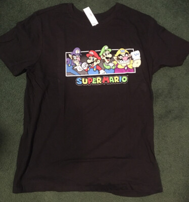 SUPER MARIO Bros T Shirt Nintendo Men XL Extra Large Mario Luigi