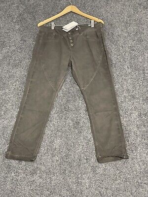 S.Oliver Jeans Womens 6 - 32 Jeans Gray Chino Button Fly Stretch N265