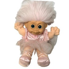 VTG RUSS WEE TROLL KIDZ 12 In TROLL DOLL SOFT BODY PINK HAIR TUTU BALLERINA