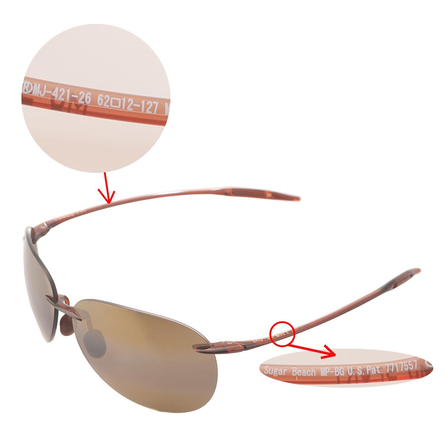 Walleva Brown Polarized Replacement Lenses For Maui Jim Sugar Beach