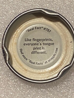 Snapple Real Fact Cap #787 *Pre-Owned* ss1 | eBay
