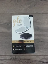 Glo Tech LED Compact Mirror Black 3 Light Settings | Used