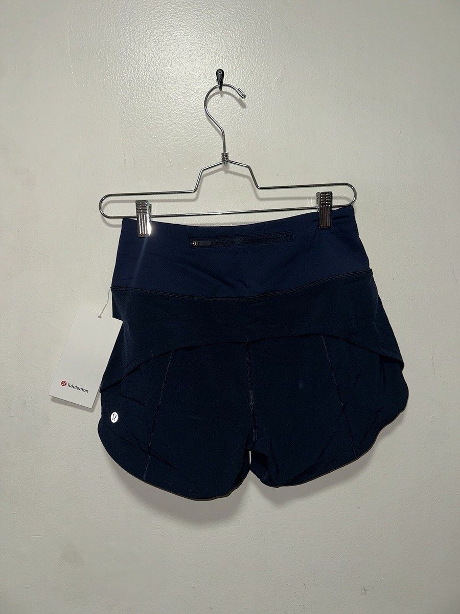 NWT Lululemon Speed Up HR Short 4” Lined True Navy Size 2 TRNV | eBay