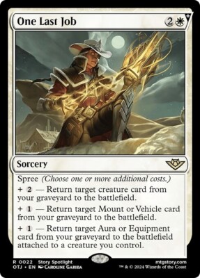 ONE LAST JOB mtg NM-M Outlaws of Thunder Junction 1 Rare