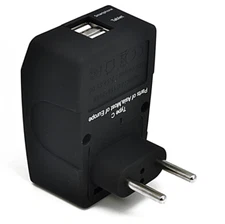 Ceptics 2 USB Europe Travel Adapter 4 in 1 Power Plug Type C GP4-9C